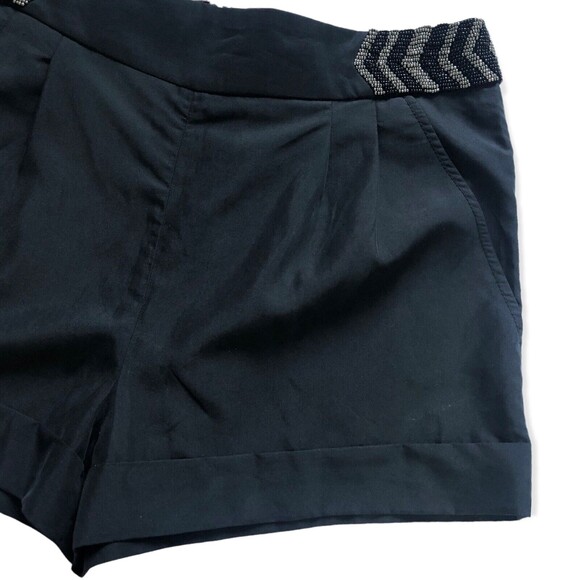 Guess Black Beaded High Rise Shorts Size 26 - Picture 2 of 5